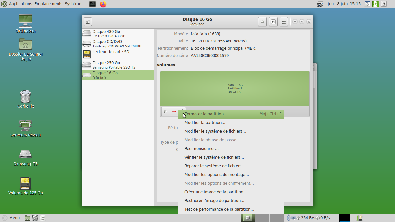 lancement gnome-disks