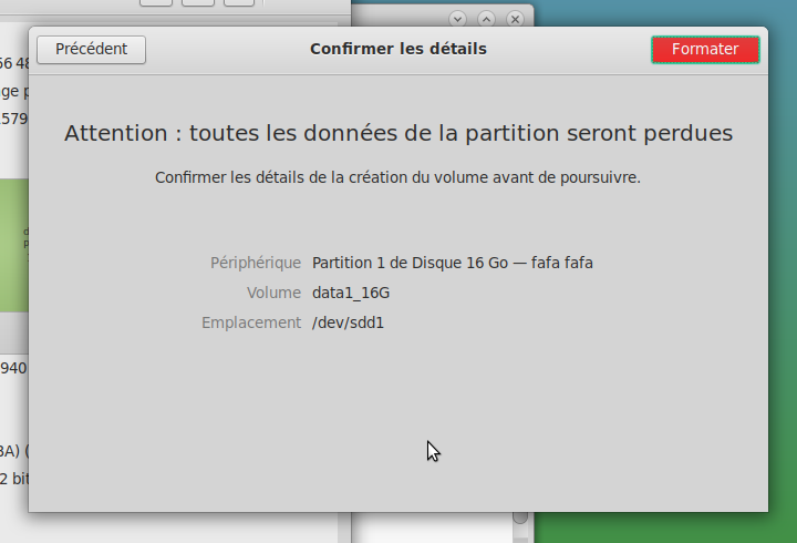 lancement gnome-disks