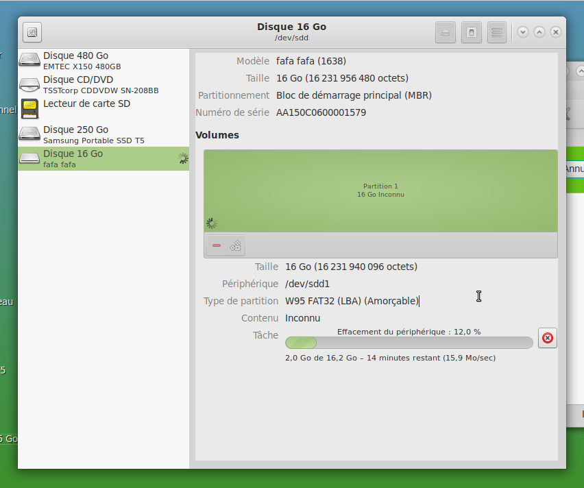 lancement gnome-disks